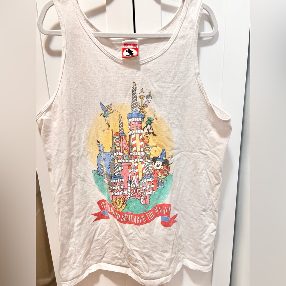 Vintage 90s Walt Disney World 25th Anniversary Tank Top Size XL